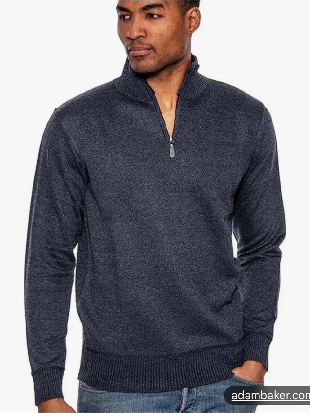 Men's Half-Zip Mock Neck Sweater